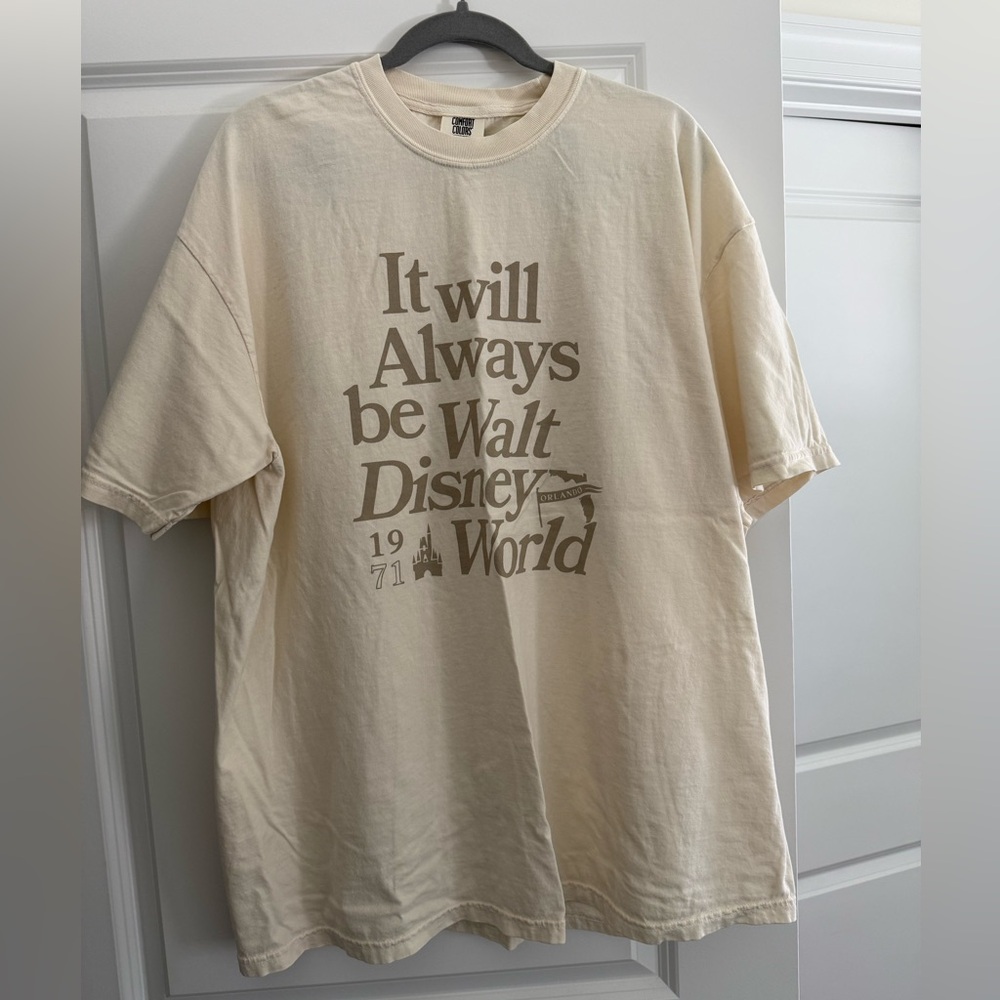 “It Will Always Be Walt Disney World” Comfort Colors Cream Graphic Tee